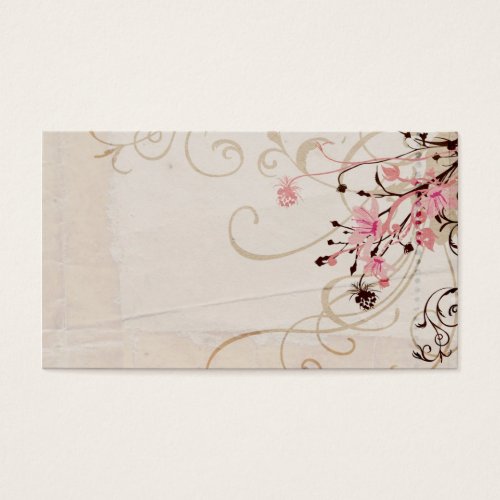 Vintage flowers Profile Card Business Card Template
