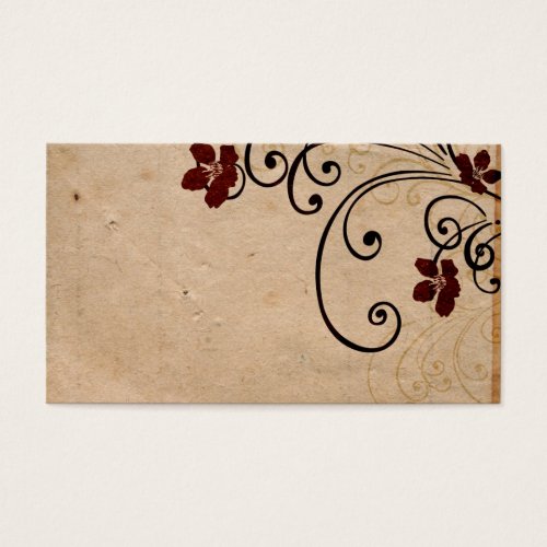 Vintage flowers Profile Card Business Card