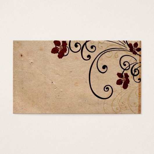 Vintage flowers Profile Card (Front)