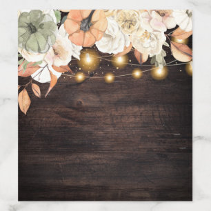 Vintage Flowers & Pumpkin Autumn Envelope Liner