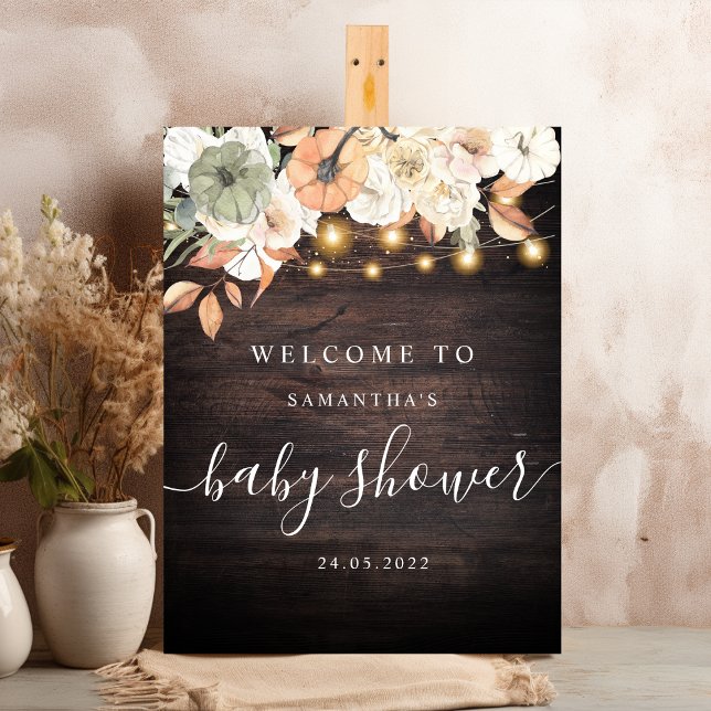 Vintage Flowers & Pumpkin Autumn  Foam Board (Creator Uploaded)