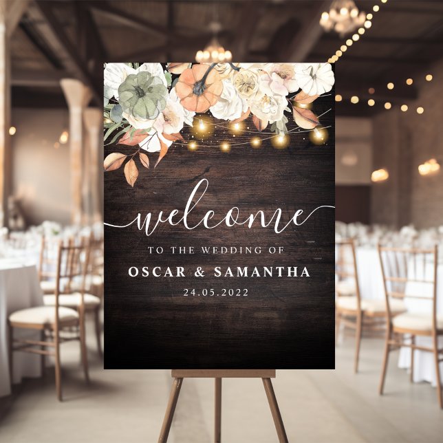 Vintage Flowers & Pumpkin Autumn  Foam Board (Creator Uploaded)