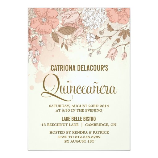 Vintage Chic Quince Invitations 5