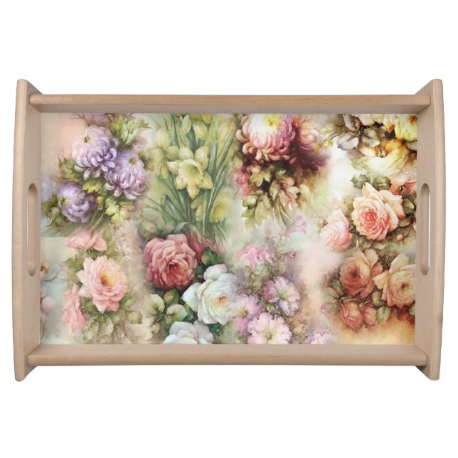 Vintage Flowers Serving Tray (Front)