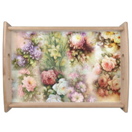 Vintage Flowers Serving Tray