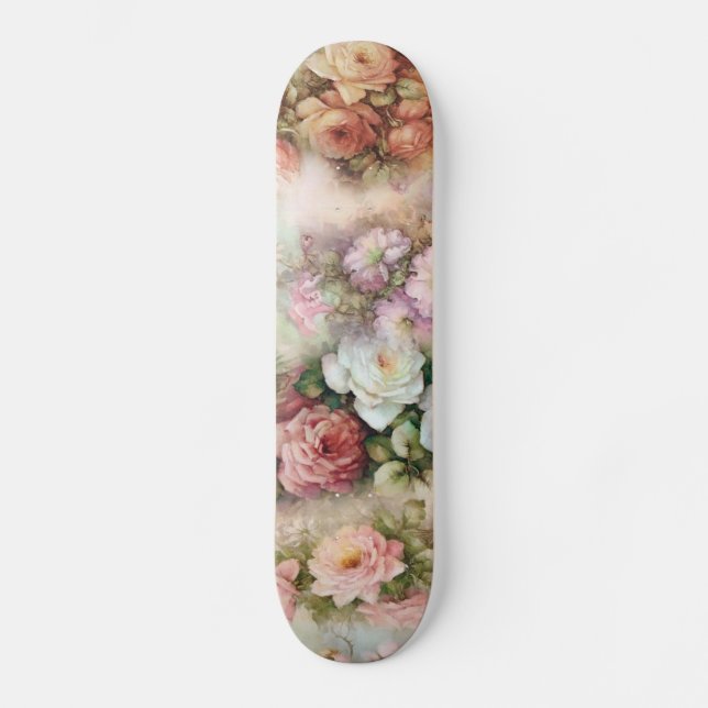 Vintage Flowers Skateboard (Front)