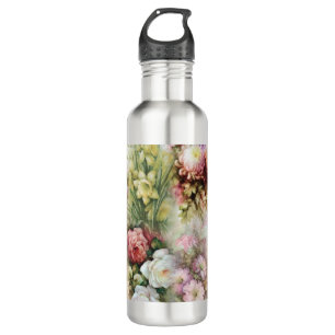 Vintage Flowers Stainless Steel Water Bottle