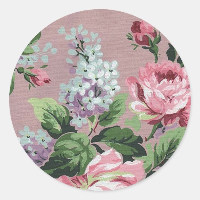 Vintage Flowers Sticker (Front)