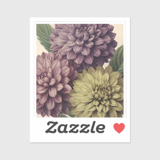 Vintage Flowers Sticker (Sheet)