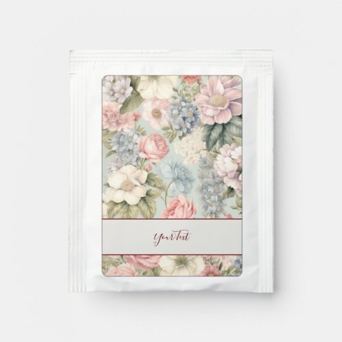 Vintage Flowers Tea Bag Drink Mix
