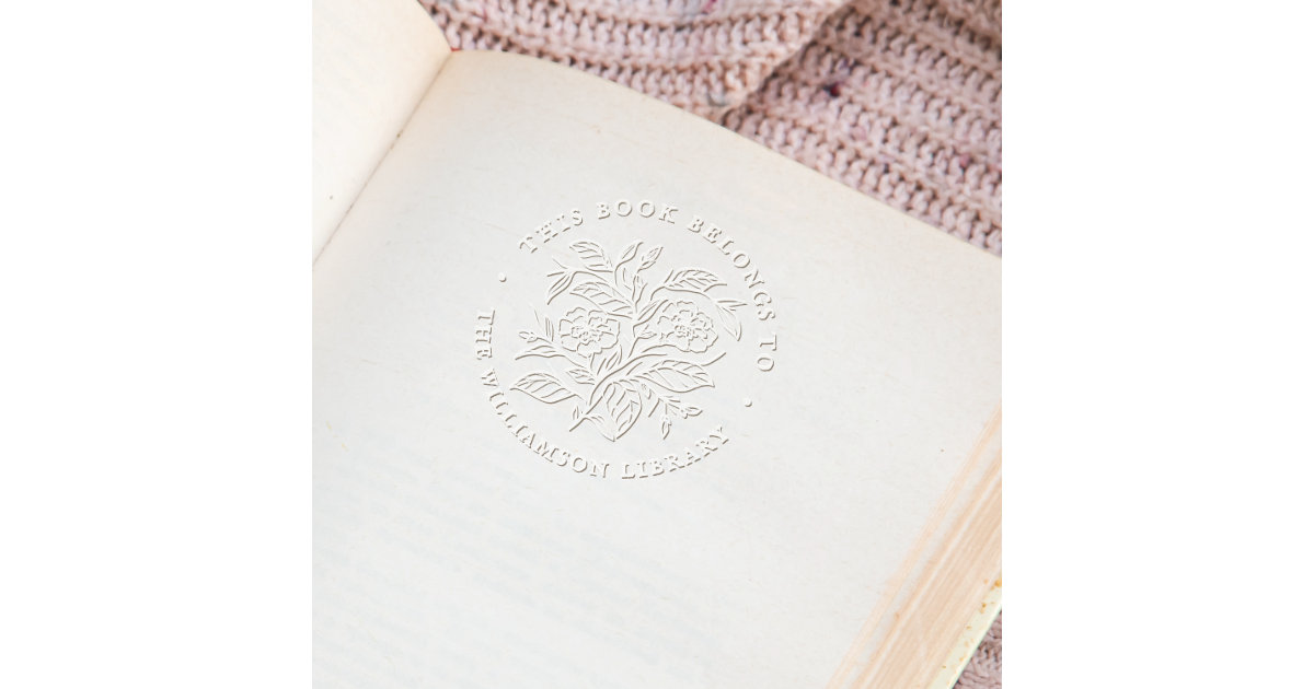 Book Stamp Personal Library Custom Embosser