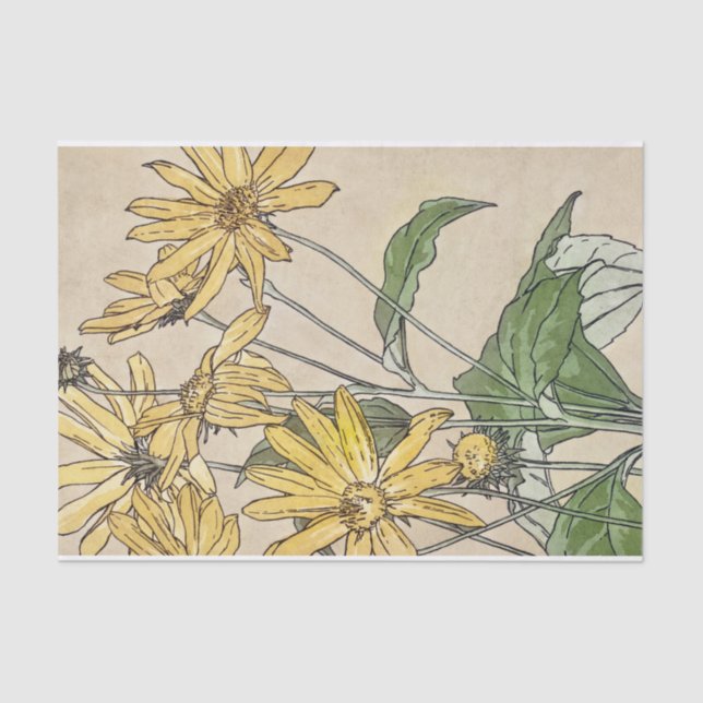 Vintage Flowers Tissue Paper (Front)