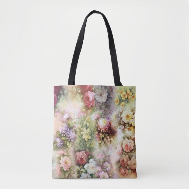 Vintage Flowers Tote Bag (Front)