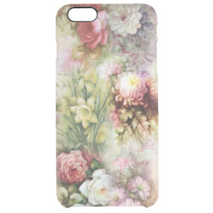 Vintage Flowers Clear iPhone 6 Plus Case