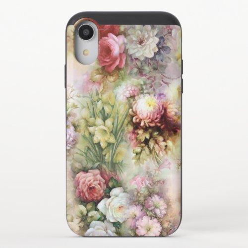 Vintage Flowers iPhone XR Slider Case