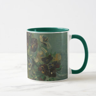 Vintage Flowers Van Gogh Basket of Pansies Mug
