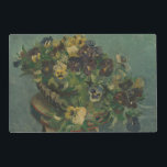 Vintage Flowers Van Gogh Basket of Pansies Placemat<br><div class="desc">Incorporated in the design on this product is an appealing print of "Basket of Pansies" an oil on canvas painting created in 1887 by Vincent van Gogh. Vincent van Gogh (1853 – 1890) was a Dutch Post-Impressionist painter who in just over a decade created approximately 2, 100 paintings including about...</div>