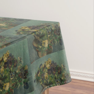 Vintage Flowers Van Gogh Basket of Pansies Tablecloth