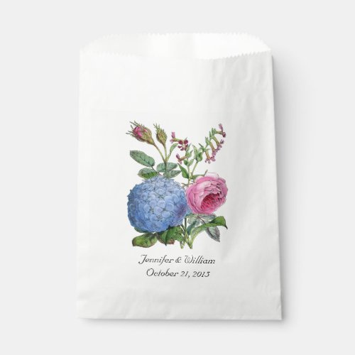 Vintage Flowers Wedding Favor Bag