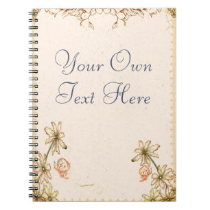 Vintage Flowers Wedding Notebook