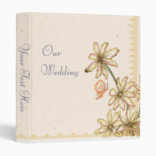 Vintage Flowers Wedding Photo Album Binder