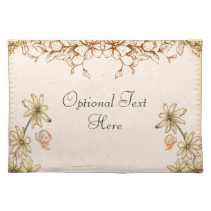Vintage Flowers Wedding Placemat