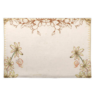 Vintage Flowers Wedding Placemat