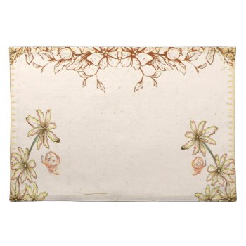Vintage Flowers Wedding Placemat by Lasting__Impressions at Zazzle