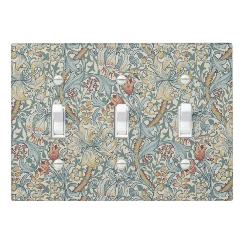 Vintage Flowers William Morris Golden Lily   Light Switch Cover