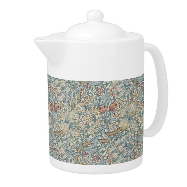 Vintage Flowers William Morris Golden Lily    Teapot (Right)