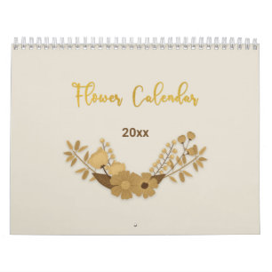 Vintage Flowers with Motivation Quotes Calendar