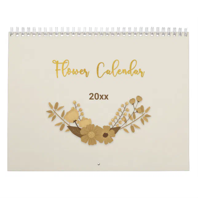 Vintage Flowers with Motivation Quotes Calendar Zazzle