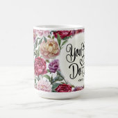 Vintage Flowers You Can Do It Script Quote Mug (Center)