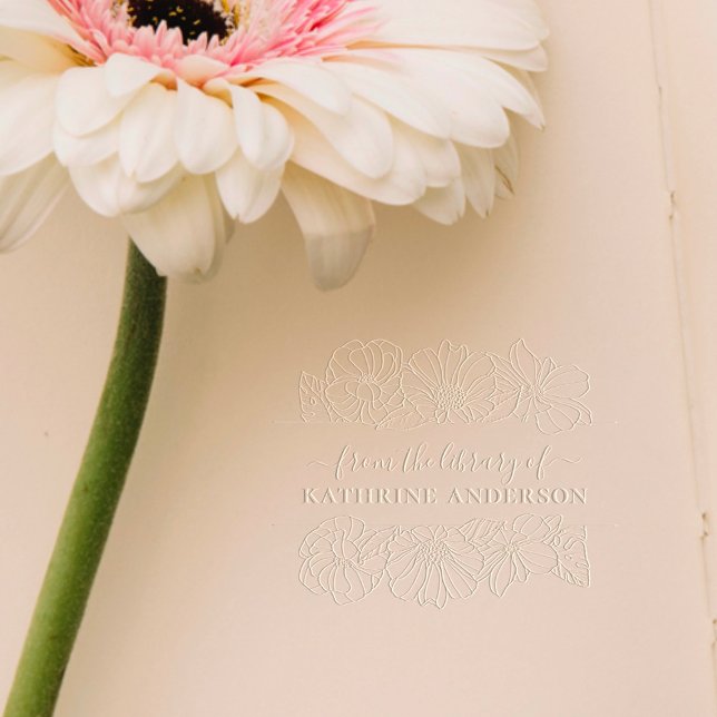 Vintage Flowery Library Book Elegant Script Embosser (Creator Uploaded)