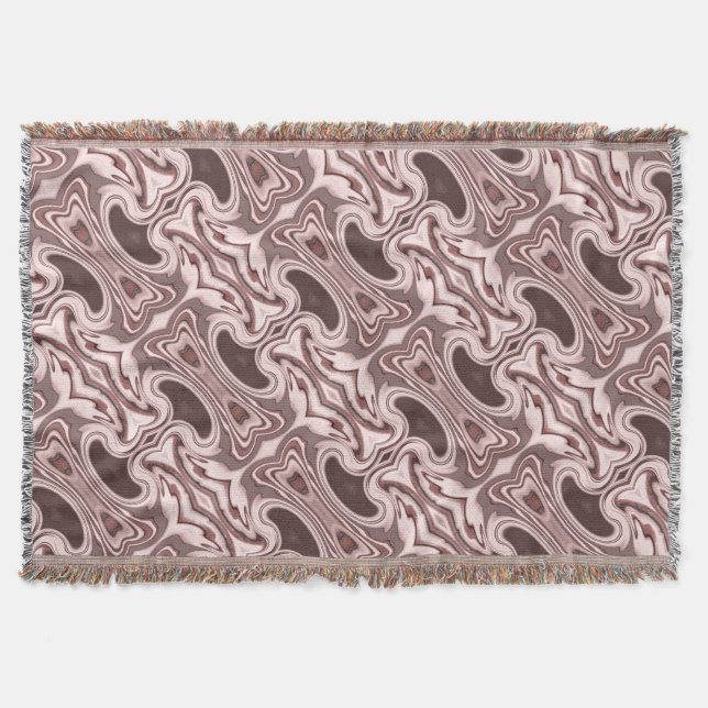 Vintage Fluid Victorian Mable Swirl Throw Blanket (Front)
