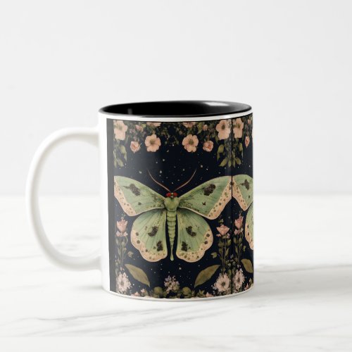 Vintage Flutter Enchanting Butterfly Print Mug Two_Tone Coffee Mug