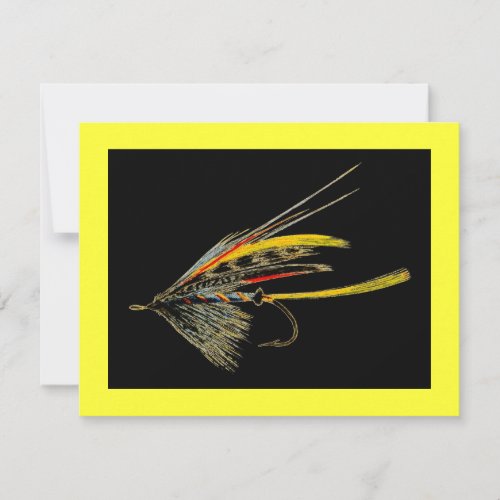 Vintage Fly Fishing art Custom Announcements