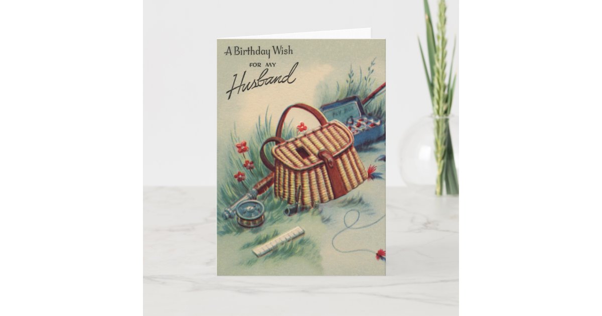 Embossed Fly fishing to Uncle vintage Birthday Greeting Card