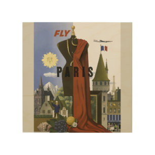 Vintage Fly Paris Surrealist Fashion Travel Poster