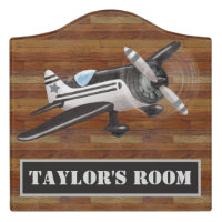 Vintage Flyer: black and white on wood texture