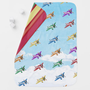 Vintage Flyer: Candy Colored Rainbow Baby Blanket