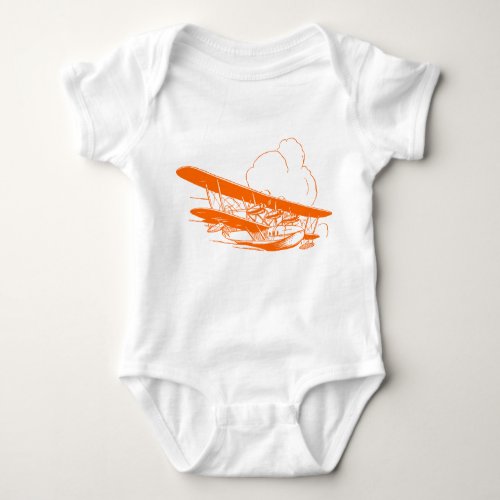 Vintage Flying Boat Baby Bodysuit