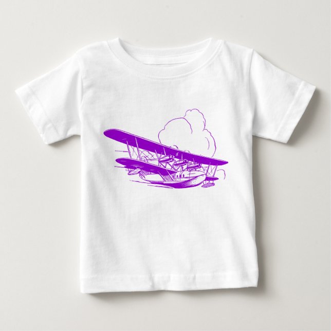 Vintage Flying Boat Baby T-Shirt (Front)