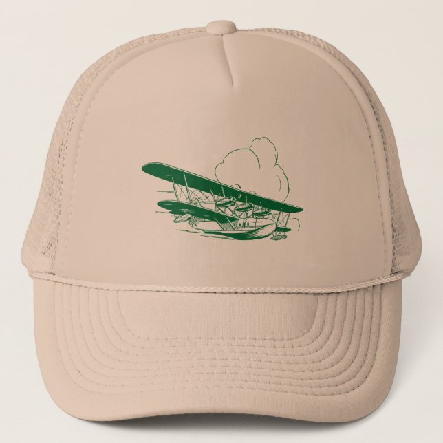 Vintage Flying Boat Trucker Hat (Front)