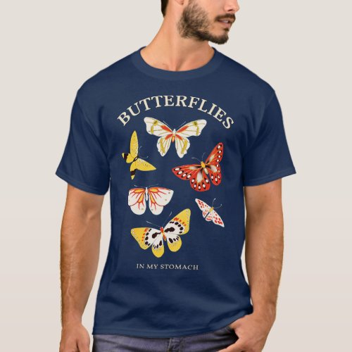 Vintage Flying Butterflies T_Shirt