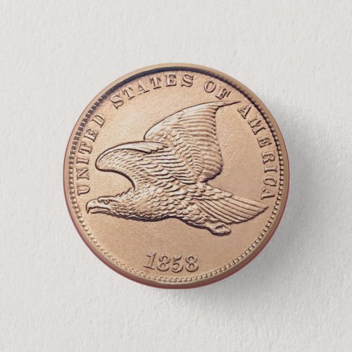 Vintage Flying Eagle Penny Button