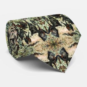 Vintage flying fox bat acadamia illustration  neck tie