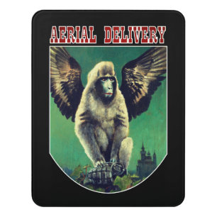 Vintage Flying Monkey Room Sign