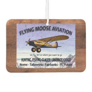 Vintage Flying Moose Aviation Sign Air Freshener