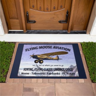 Vintage Flying Moose Aviation Sign